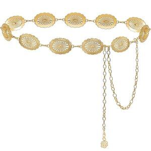 7186 Metal Jewel Belt, Women's Macrame Belts, Hawaiian Western Belts